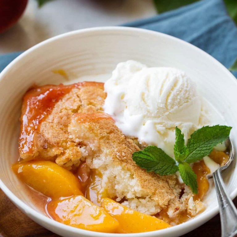 Peach Cobbler Recipes Made With Canned Peaches 768x768 